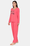 Rosaline Just Treats Knit Cotton Pyjama Set - Rouge Red — thumbnail 2